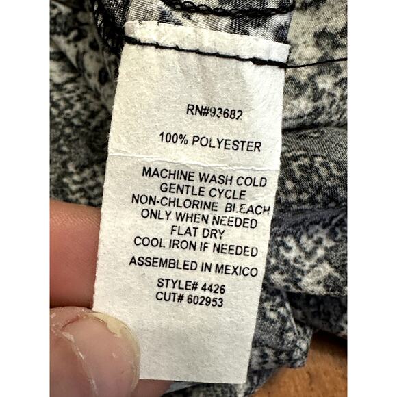 Forgotten Grace Black/White Snake Print Faux Wrap Skirt Pull On S NWT - Picture 9 of 9